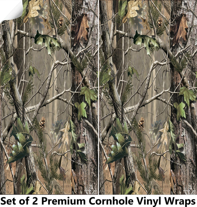 Hunting Camo Cornhole Boards Wraps (Set of 2)