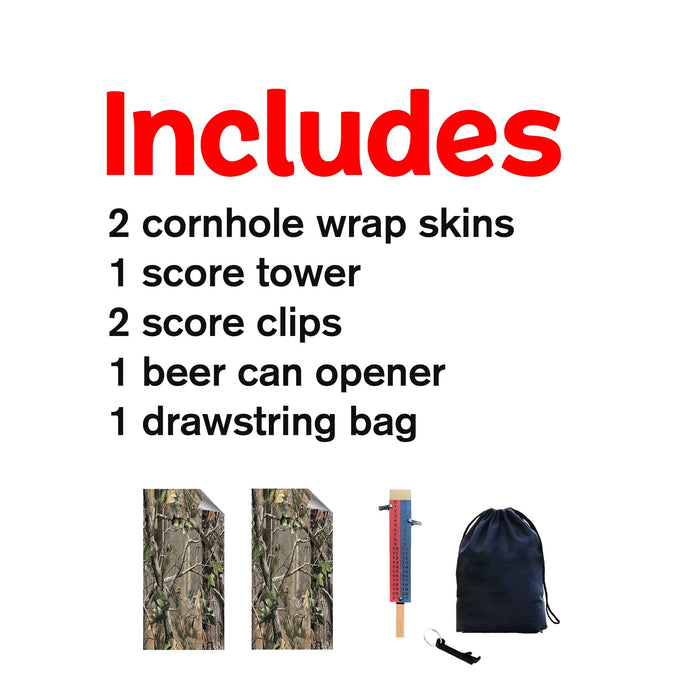 Hunting Camo Cornhole Boards Wraps (Set of 2)
