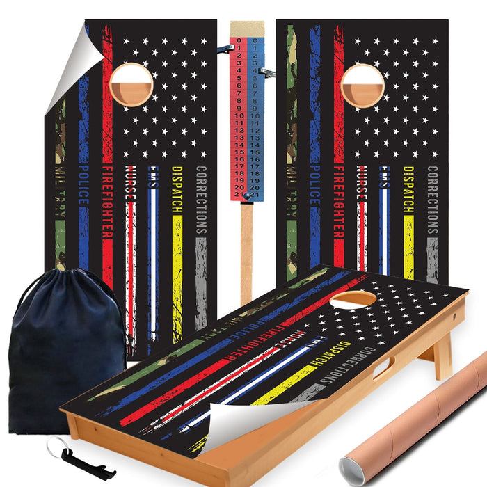 First Responders Cornhole Boards Wraps (Set of 2)