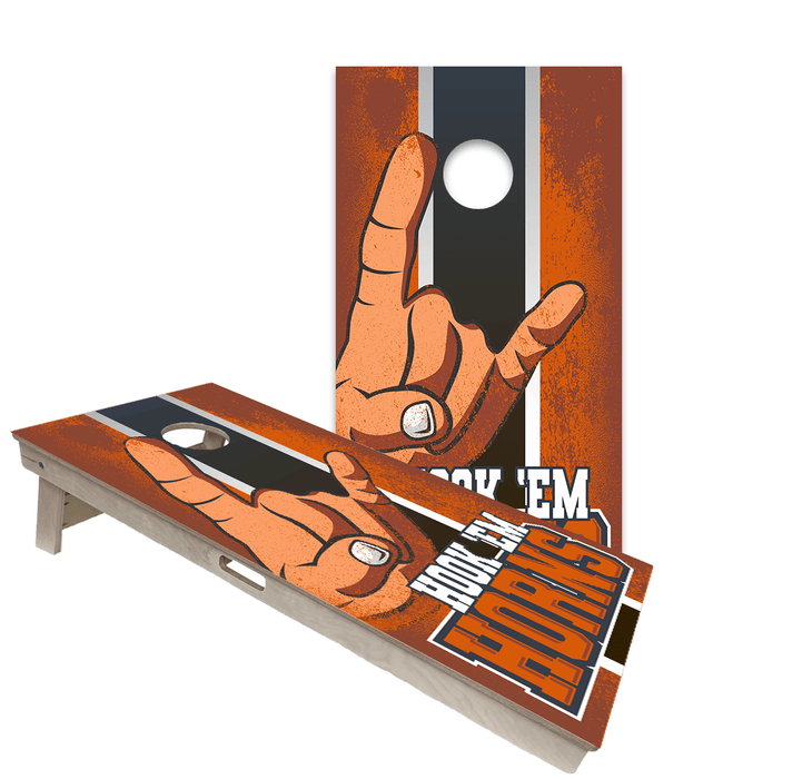 Cornhole Boards World Series of Cornhole Official 2' x 4' Professional Cornhole Board Runway 2402P - Hook Em Horns