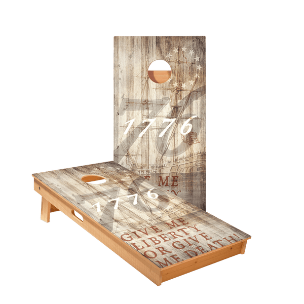 1776 Tan Star Cornhole Boards