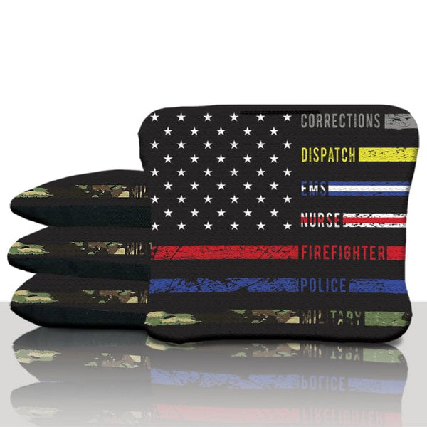 Pro All First Responders Flag Cornhole Bags
