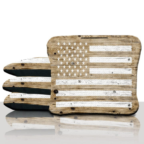 Pro Wood American Flag Cornhole Bags