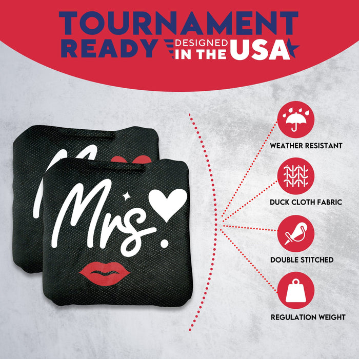 Tournament Mr. Mrs. Cornhole Bags - Set of 8