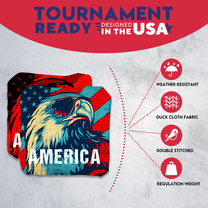 Tournament Eagle Shades Cornhole Bags - Set of 8