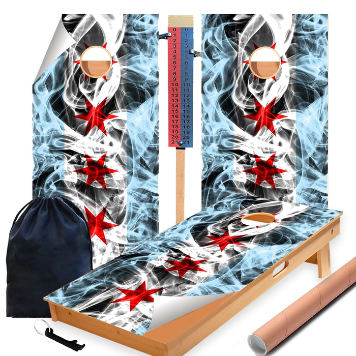 Illinois Cornhole Boards Wraps (Set of 2)