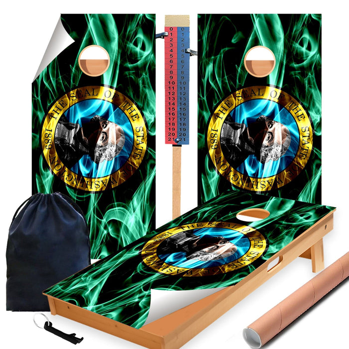 Washington Cornhole Boards Wraps (Set of 2)