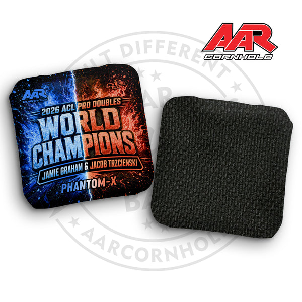 2027 AAR Phantom-X Cornhole Bags - World Champ Doubles Edition - ACL Pro Stamped - SET OF 4