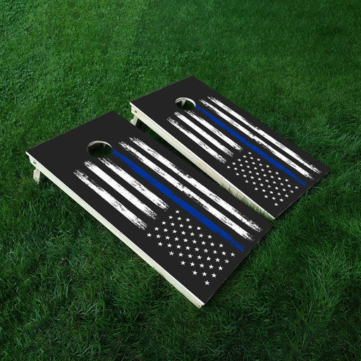 Blue Line Cornhole Boards Wraps (Set of 2)