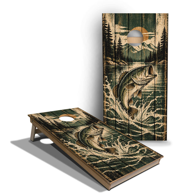 Cornhole Boards - Tournament Series -Vintage Bass