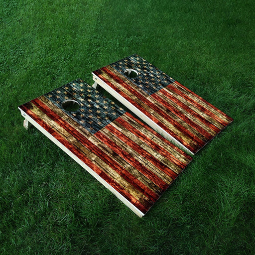 Brick Flag Cornhole Boards Wraps (Set of 2)