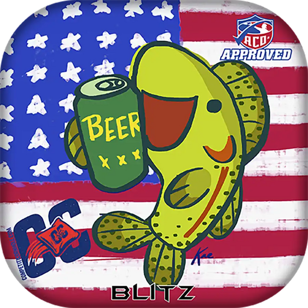 Cornhole Bag ACO Stamped Blitz Series – Red White & Brew | Competition Cornhole Bags | ACO Approved