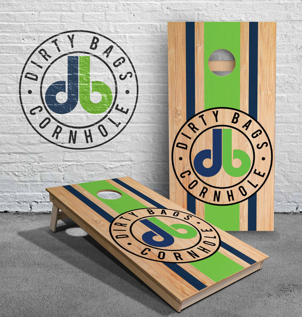 boards Tournament Cornhole Boards - DBC Badge and Stripes