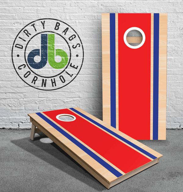 boards Professional Cornhole Boards - Red and Blue Standard Stripes