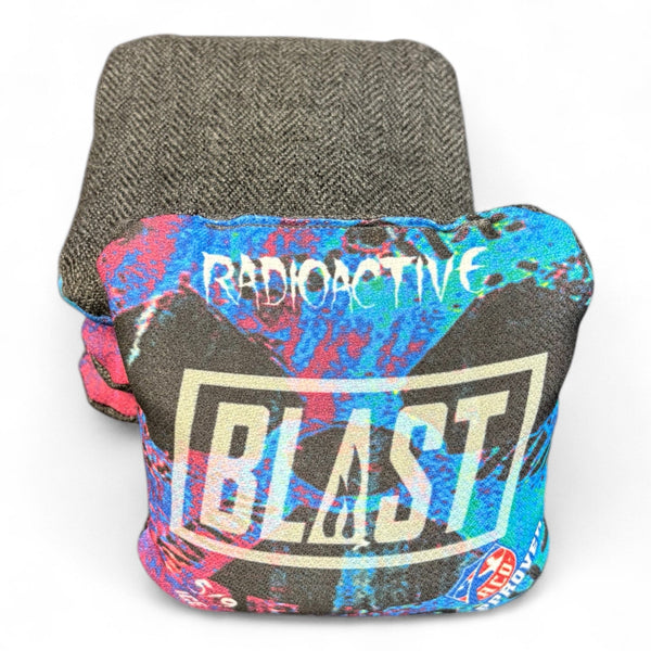 Cornhole Bag Radioactive Pro Bags 5/9 with ICE Pro Flat Fill. ACO Approved