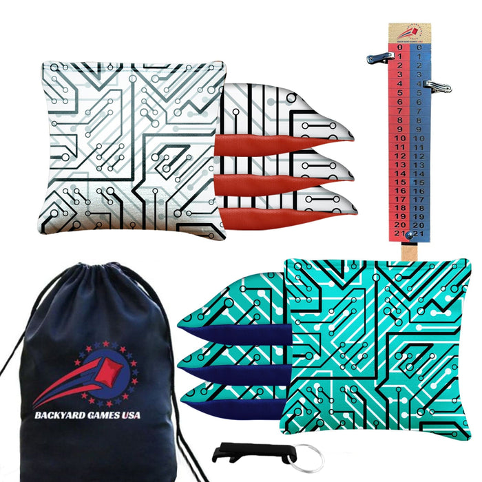 White Aqua Tech Cornhole Bags