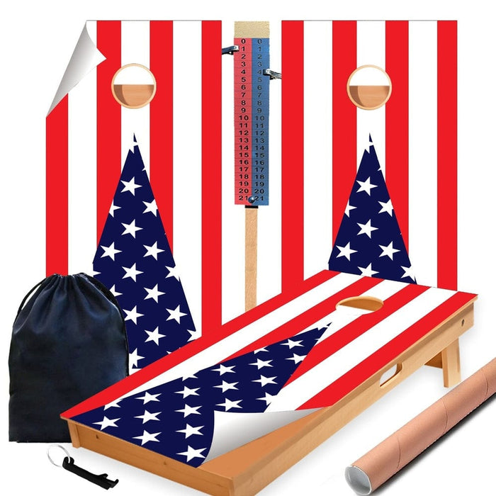 Pennant Cornhole Boards Wraps (Set of 2)