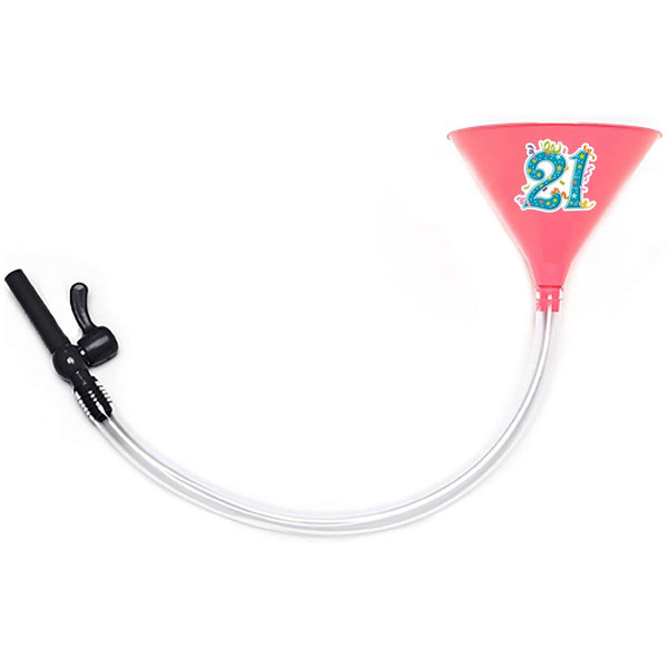 Beer Funnel 21 / Pink / 2 Feet Birthday Beer Funnel with Valve