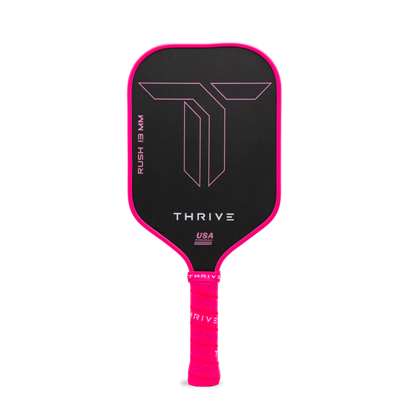 Pickleball Paddle 123 (Pro Singles) RUSH 13 SINGLES (PINK) Includes custom weight card, paddle cover, paddle eraser, and lead weights.