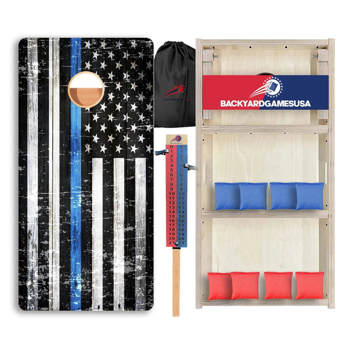 Blue Line Rustic Professional Cornhole Boards