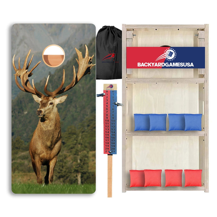 Deer On Grass Professional Cornhole Boards
