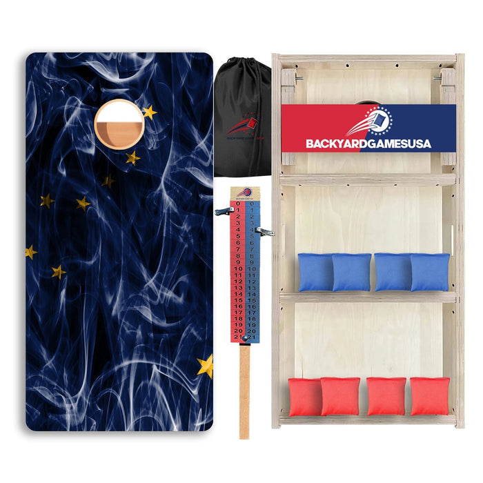 Alaska Windy Flag Professional Cornhole Boards