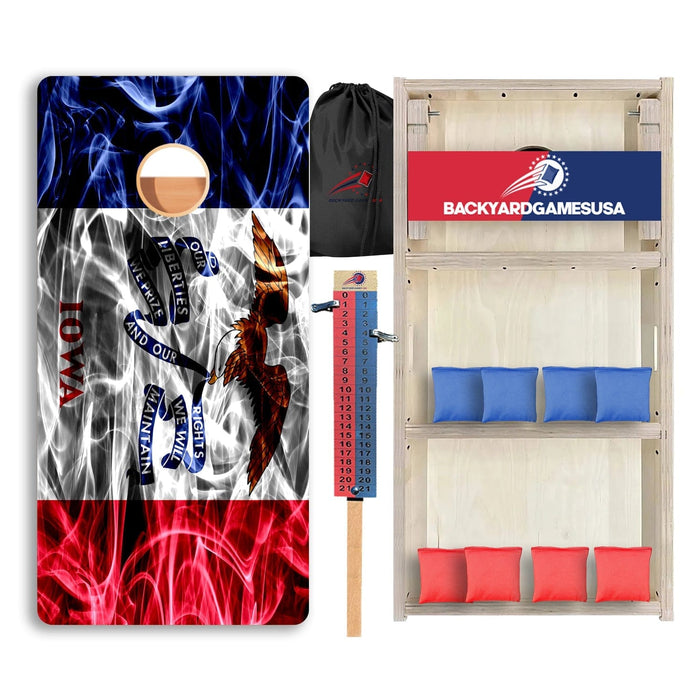 Iowa Windy Flag Professional Cornhole Boards