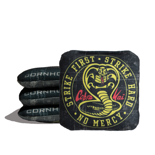 Cornhole Bags Black 6-IN Professional Cornhole Bag Rapter - Cobra