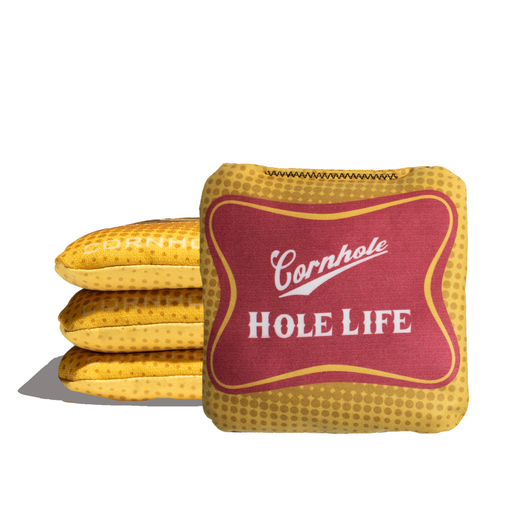 Cornhole Bags Yellow 6-IN Professional Cornhole Bag Rapter - Cornhole Hole Life