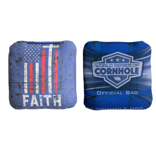 Cornhole Bags 6-IN Professional Cornhole Bag Rapter - Faith Flag