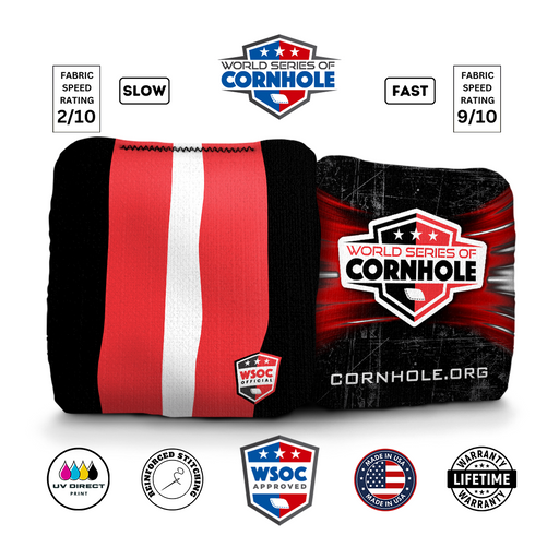 Cornhole Bags 6-IN Professional Cornhole Bag Rapter - Classic Stripes