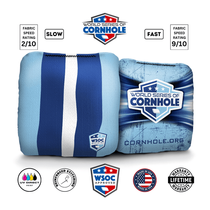 World Series of Cornhole 6-IN Professional Cornhole Bag Rapter - Classic Stripes