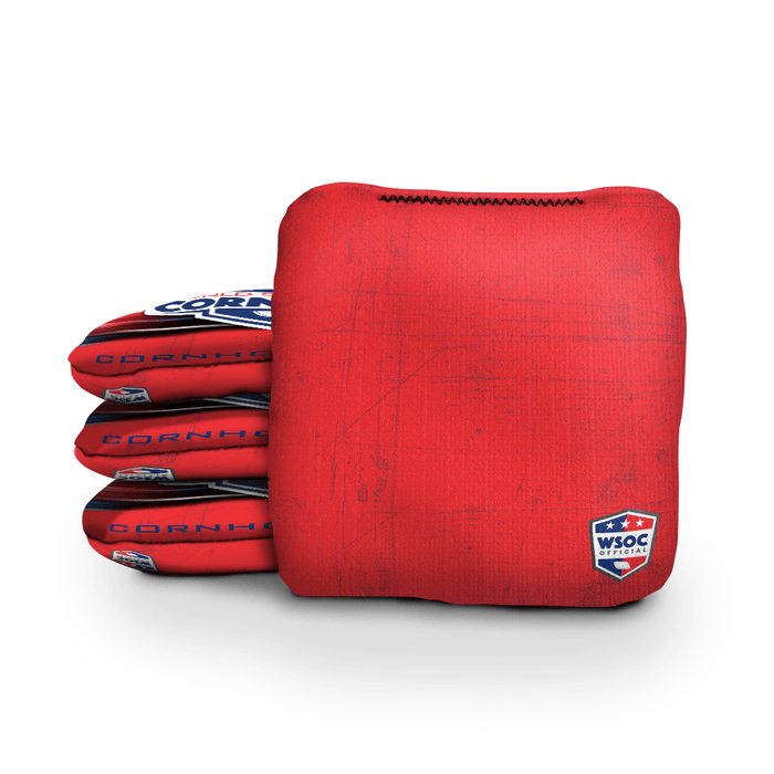 Cornhole Bags Red World Series of Cornhole Official 6-IN Professional Cornhole Bag Rapter - Simple