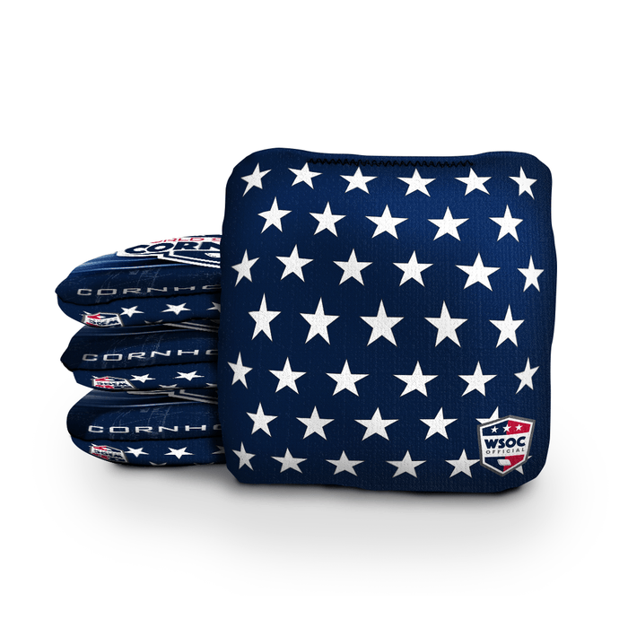 World Series of Cornhole 6-IN Professional Cornhole Bag Rapter - Patriotic Stars and Stripes