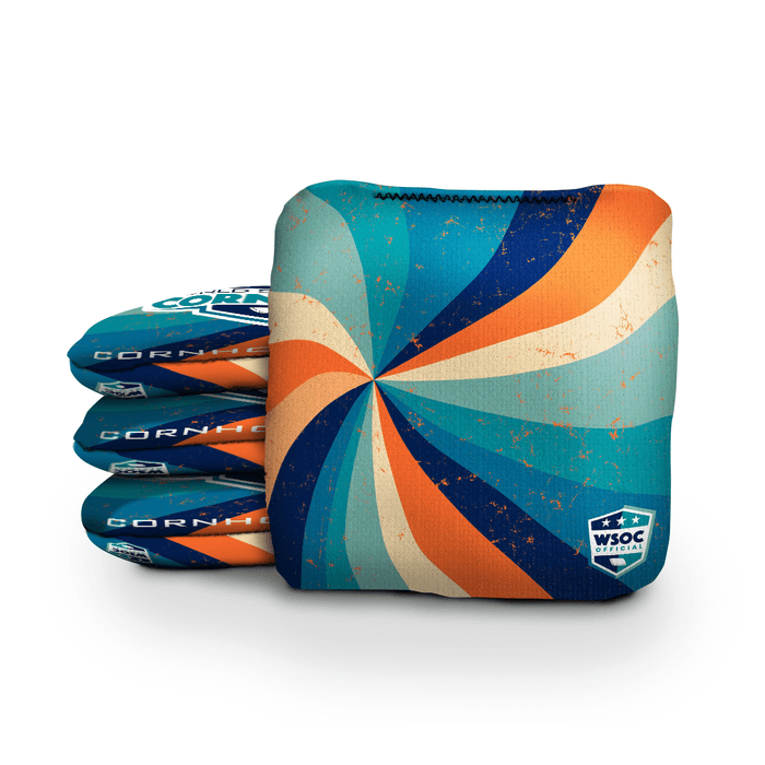 Cornhole Bags World Series of Cornhole Official 6-IN Professional Cornhole Bag Rapter - Retro Swirl