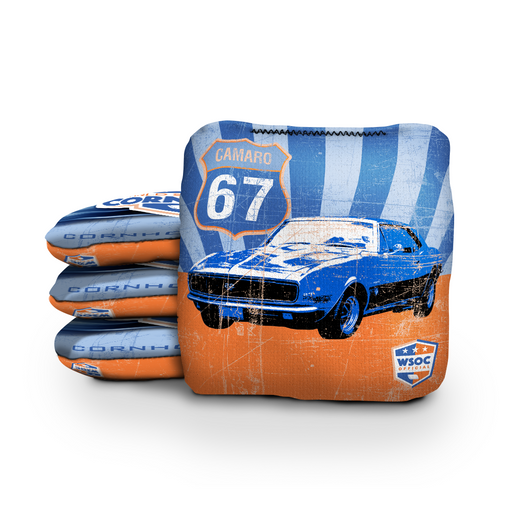 Cornhole Bags 6-IN Professional Cornhole Bag Rapter - 67' Camaro Blue