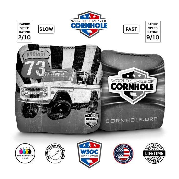 World Series of Cornhole 6-IN Professional Cornhole Bag Rapter - 73' Bronco Grey