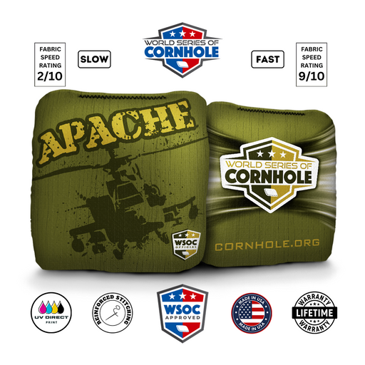 6-IN Professional Cornhole Bag Rapter - Apache Green