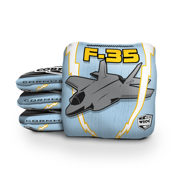 Cornhole Bags World Series of Cornhole 6-IN Professional Cornhole Bag Rapter - F-35 Blue