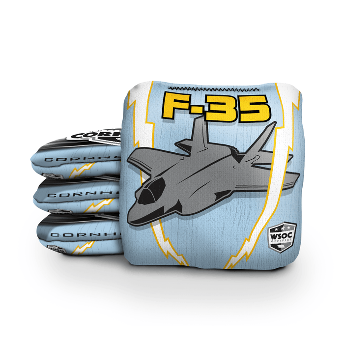 Cornhole Bags World Series of Cornhole 6-IN Professional Cornhole Bag Rapter - F-35 Blue
