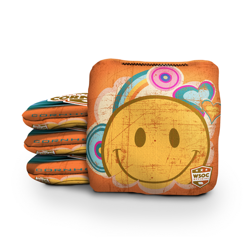 6-IN Professional Cornhole Bag Rapter - Hippy Love Orange