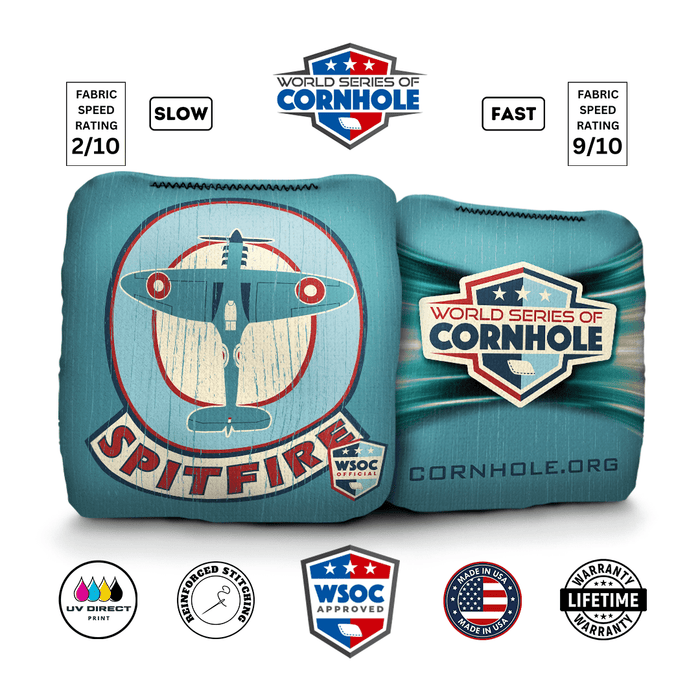 World Series of Cornhole Official 6-IN Professional Cornhole Bag Rapter - Spitfire Blue