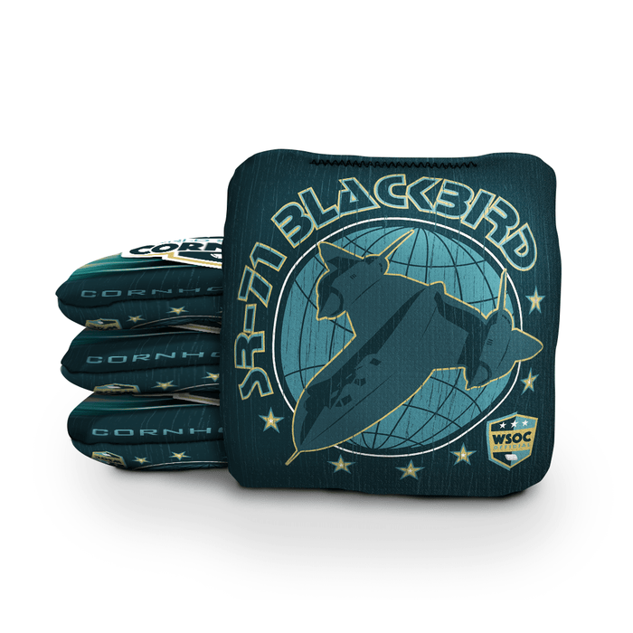Cornhole Bags World Series of Cornhole Official 6-IN Professional Cornhole Bag Rapter - SR-71 Blackbird Dark Green