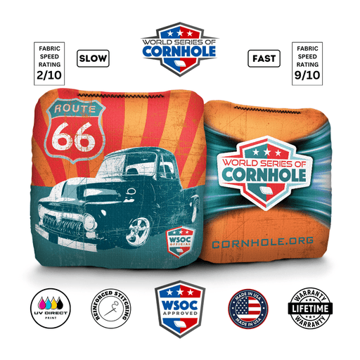 6-IN Professional Cornhole Bag Rapter - Vintage American Truck Orange