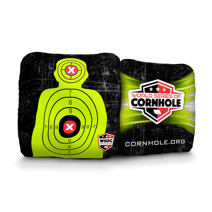 World Series of Cornhole Official 6-IN Professional Cornhole Bag Rapter - Shooting Target Black