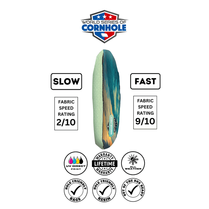 Cornhole Bags World Series of Cornhole 6-IN Professional Cornhole Bag Rapter - Gulf Shores National Park