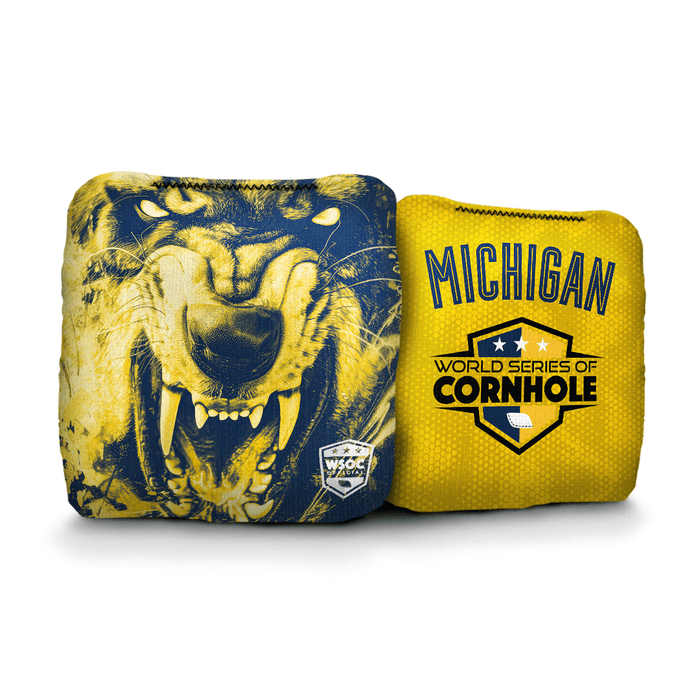 Cornhole Bags World Series of Cornhole 6-IN Professional Cornhole Bag Rapter - Michigan