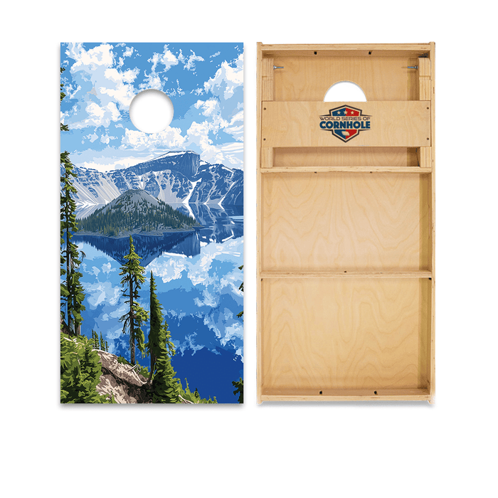 Cornhole Boards World Series of Cornhole Official 2' x 4' Professional Cornhole Board Runway 2402P - Crater Lake National Park