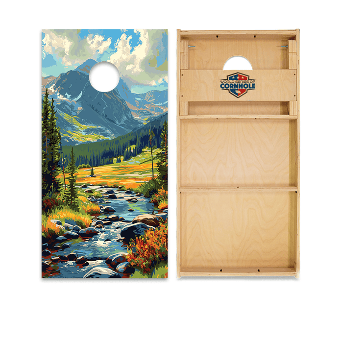 Cornhole Boards World Series of Cornhole Official 2' x 4' Professional Cornhole Board Runway 2402P - Rocky Mountain National Park