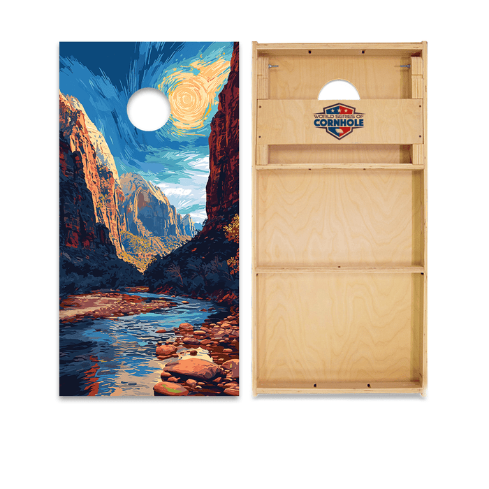 Cornhole Boards World Series of Cornhole Official 2' x 4' Professional Cornhole Board Runway 2402P - Zion National Park